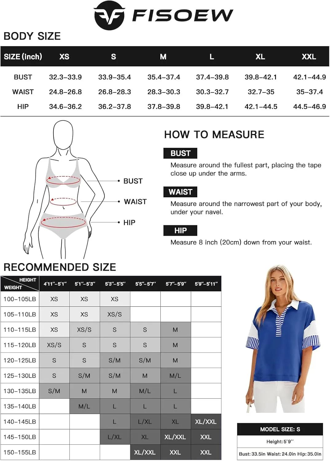 Fisoew Womens Color Block Sweatshirts Casual Short Sleeve Collared V Neck Slit Loose Summer T Shirts