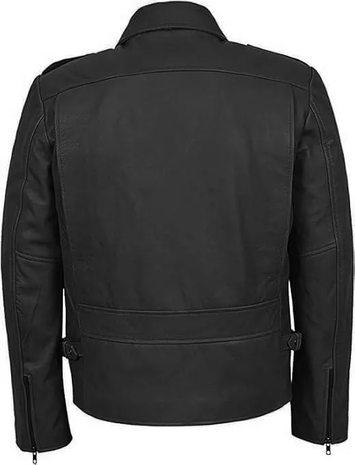FIT WEAR The Rocketeer Movie Brown Real Sheepskin Leather Jacket for Men - Brown Leather Biker Jacket