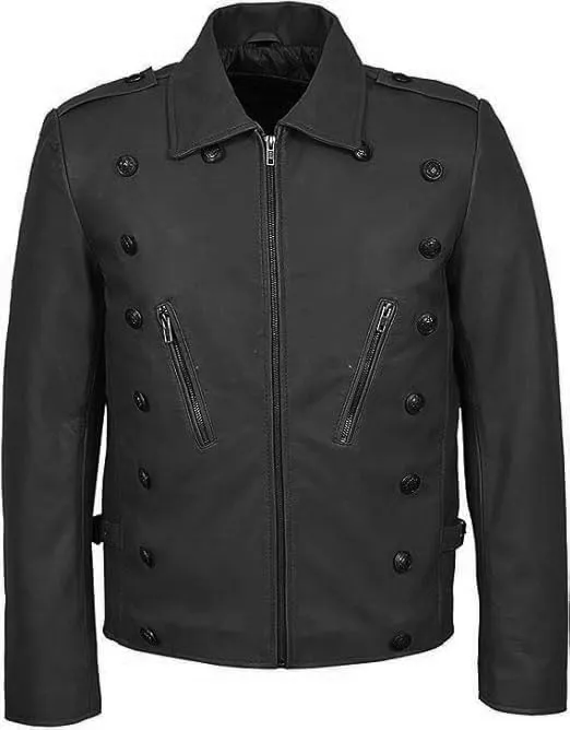 FIT WEAR The Rocketeer Movie Brown Real Sheepskin Leather Jacket for Men - Brown Leather Biker Jacket
