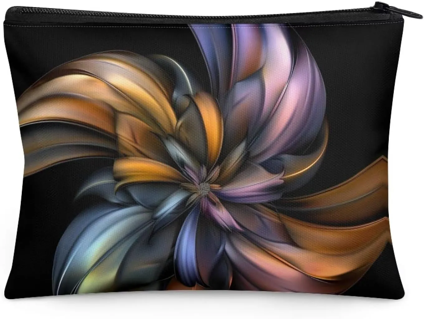 Flashideas Boho Floral Makeup Pouch for Purse Portable Versatile Travel Makeup Bag Organizer Cosmetic Zipper Pouch Purse Easy to Take Portable Toiletry Bag