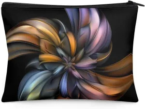 Flashideas Boho Floral Makeup Pouch for Purse Portable Versatile Travel Makeup Bag Organizer Cosmetic Zipper Pouch Purse Easy to Take Portable Toiletry Bag