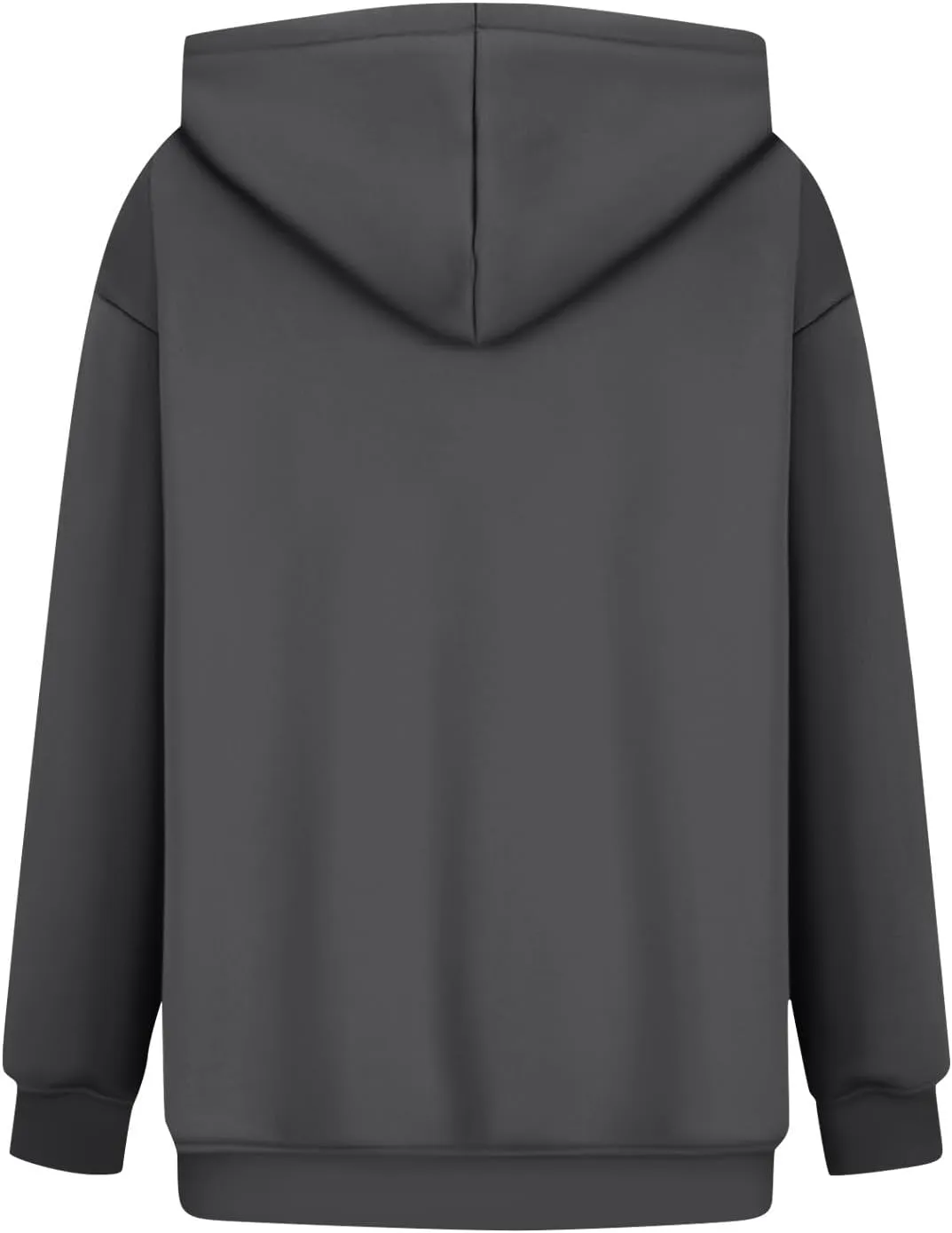 Fleece Hoodie Women Oversized Thermal Long Sleeve Hooded Sweatshirts Drop Shoulder Plain Pullover Tops with Pockets