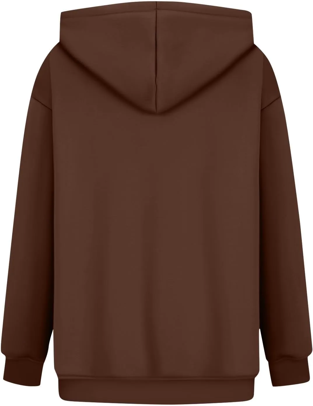 Fleece Hoodie Women Oversized Thermal Long Sleeve Hooded Sweatshirts Drop Shoulder Plain Pullover Tops with Pockets