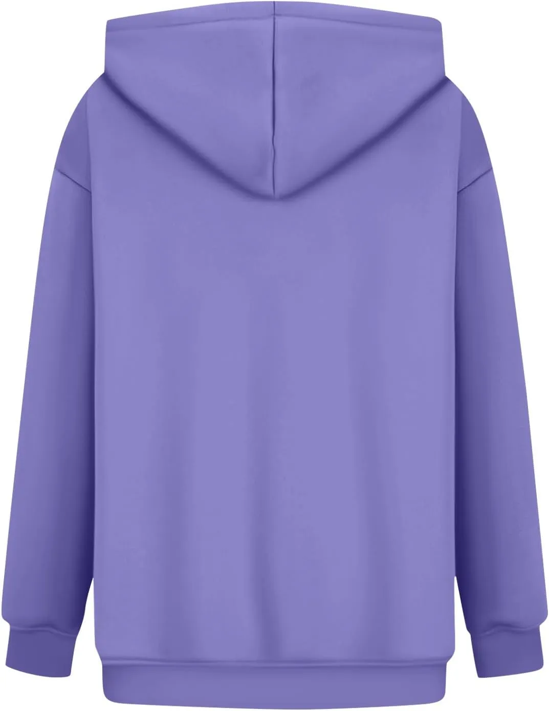 Fleece Hoodie Women Oversized Thermal Long Sleeve Hooded Sweatshirts Drop Shoulder Plain Pullover Tops with Pockets