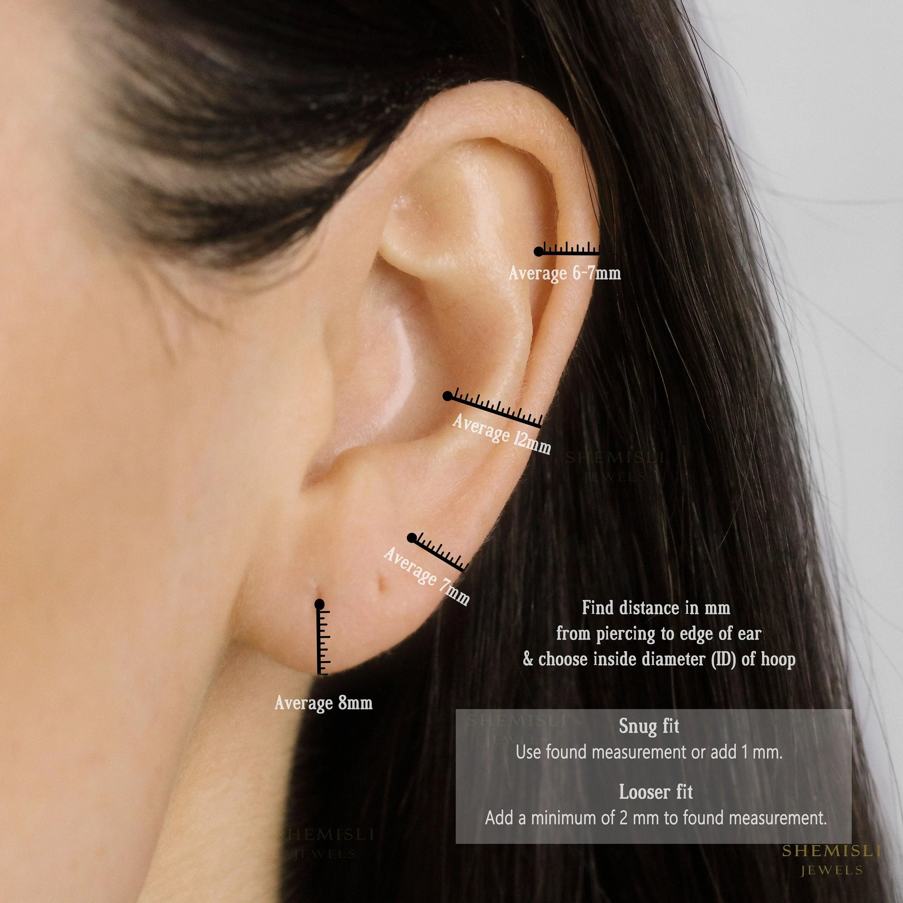 Flower CZ Helix Hoops, Gold, Silver SHEMISLI SH149