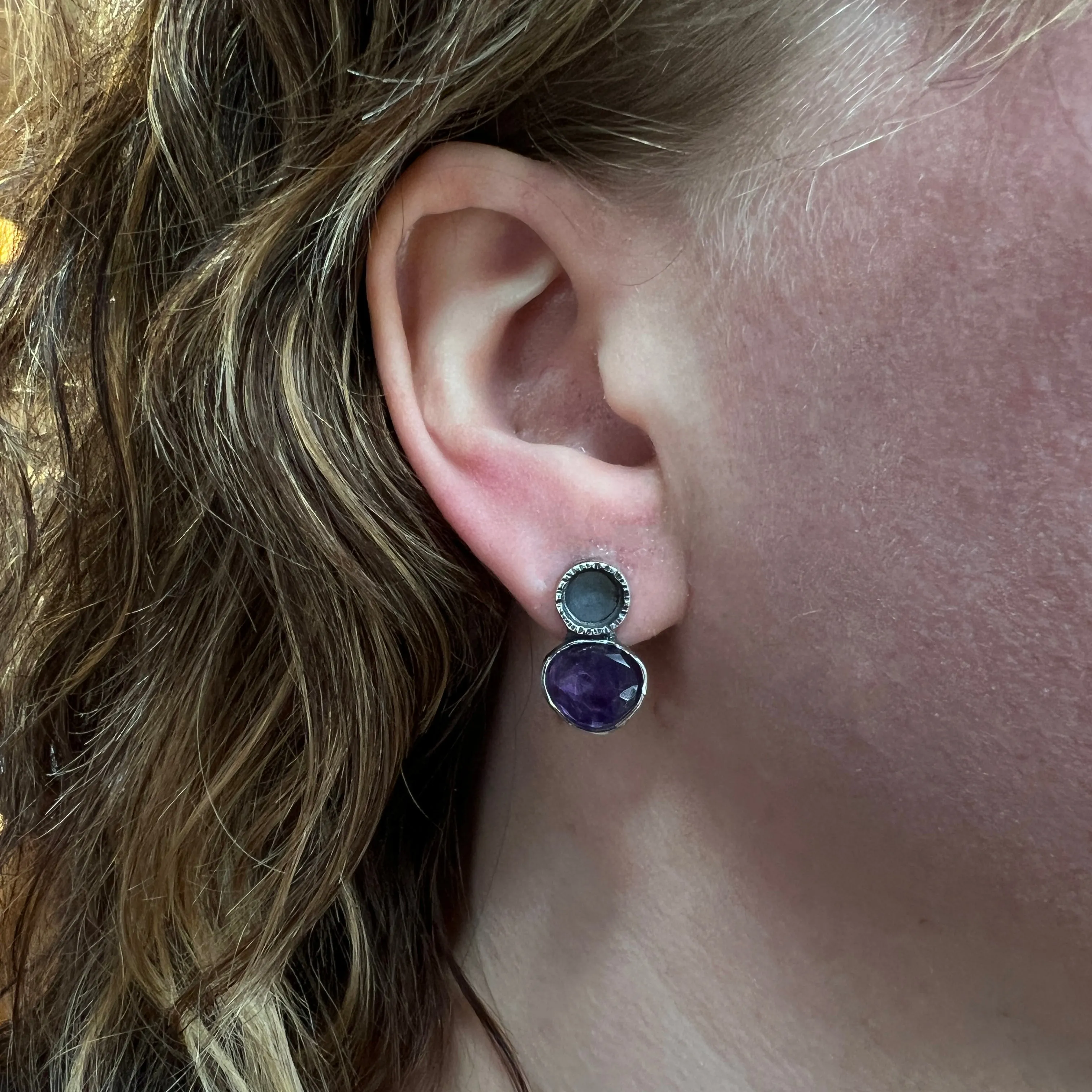 Frame Studs, Amethyst