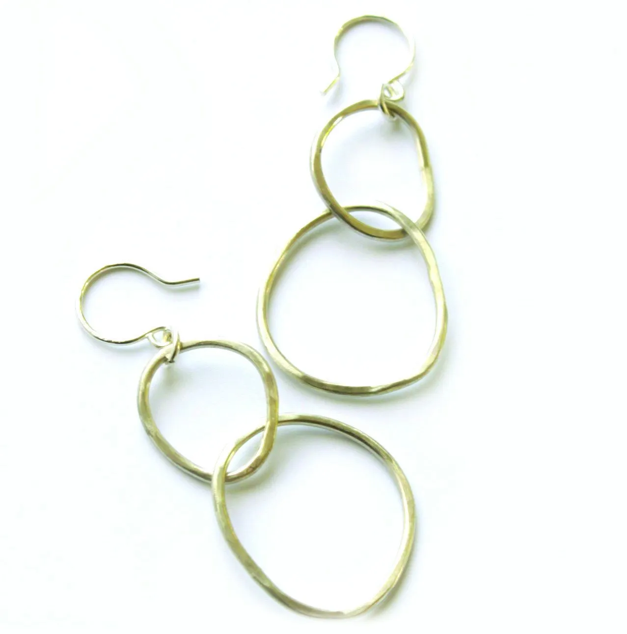 Free Form Kissing Circle earrings
