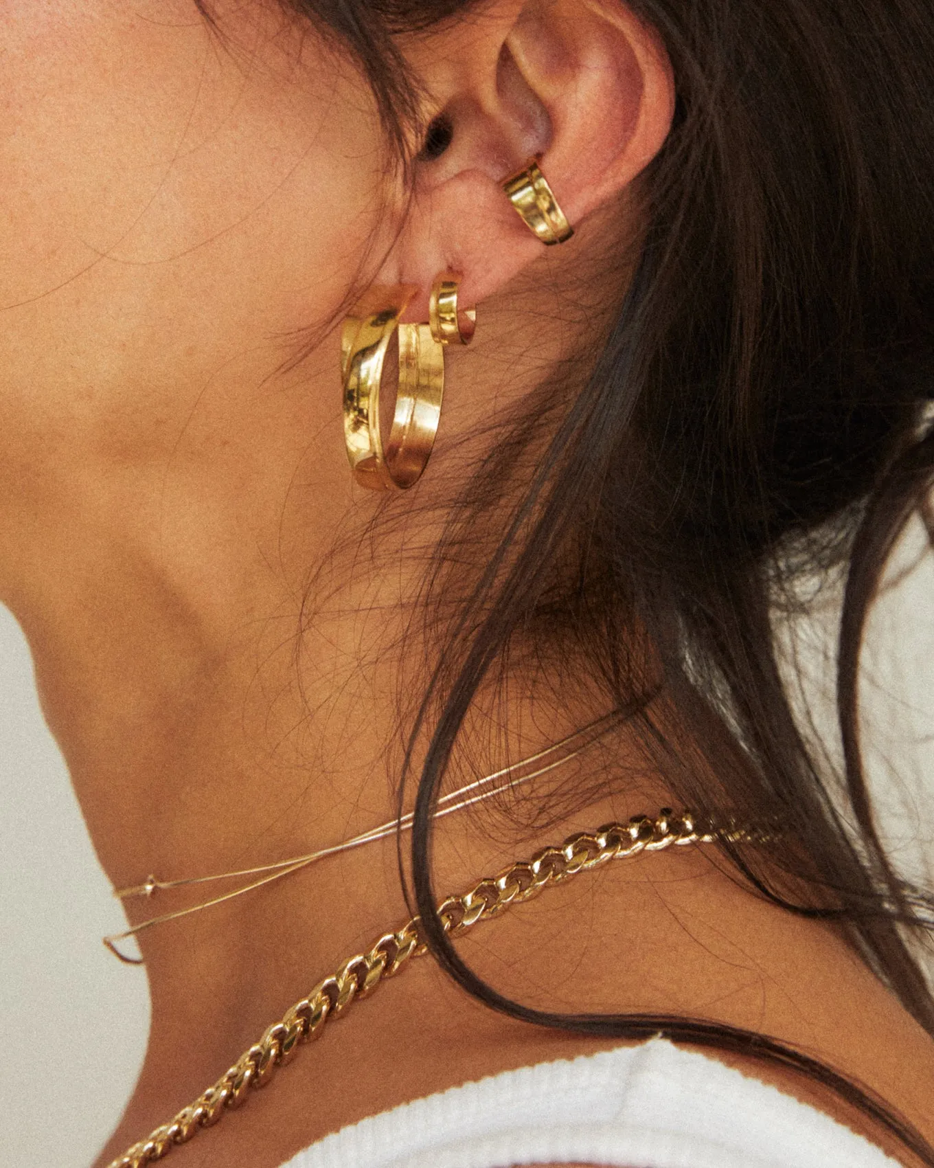 Fringe Hoops Mini | Gold