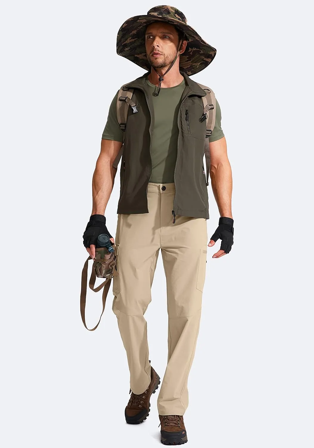 G Gradual Men's Hiking Cargo Pants Water Resistant Quick Dry Lightweight Outdoor Tactical Pants for Men with Multi Pocket