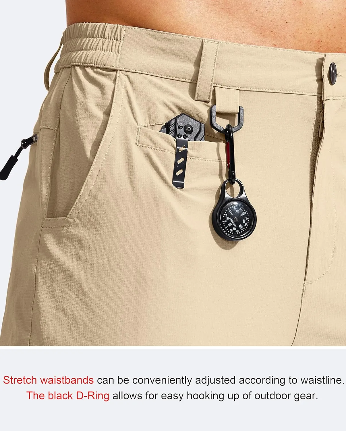 G Gradual Men's Hiking Cargo Pants Water Resistant Quick Dry Lightweight Outdoor Tactical Pants for Men with Multi Pocket