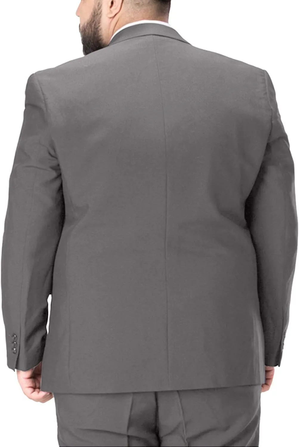 GATMSTZ Men's Formal Big Tall 3 Pieces Suit 2 Buttons Wedding Jacket Vest Pants