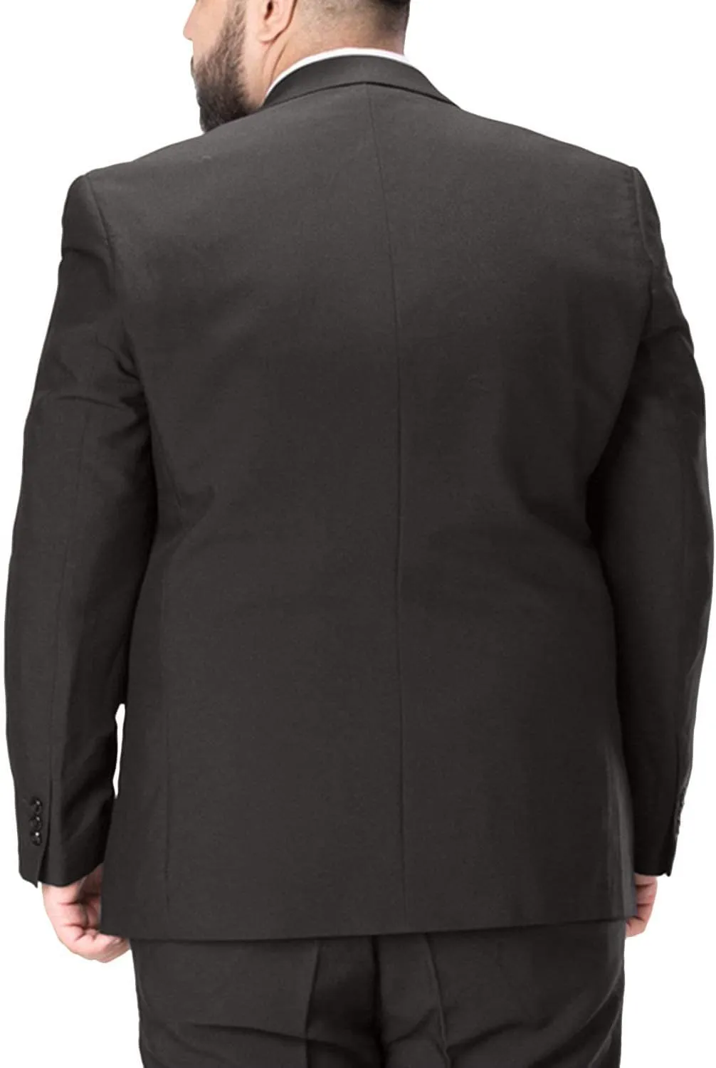 GATMSTZ Men's Formal Big Tall 3 Pieces Suit 2 Buttons Wedding Jacket Vest Pants