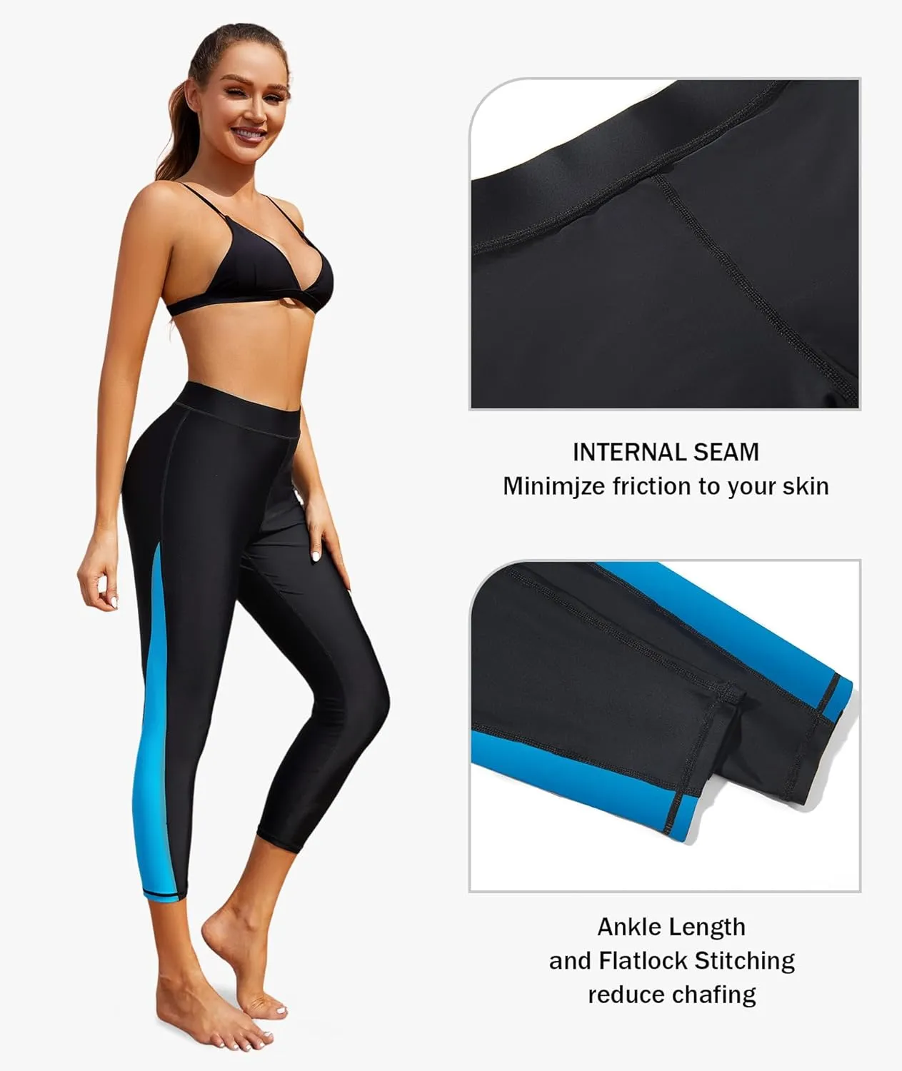 GEEK LIGHTING Swim Pants for Women Surfing Leggings SPF Swimming Tights Rash Guard Water Wetsuit Dive Kayaking Pants
