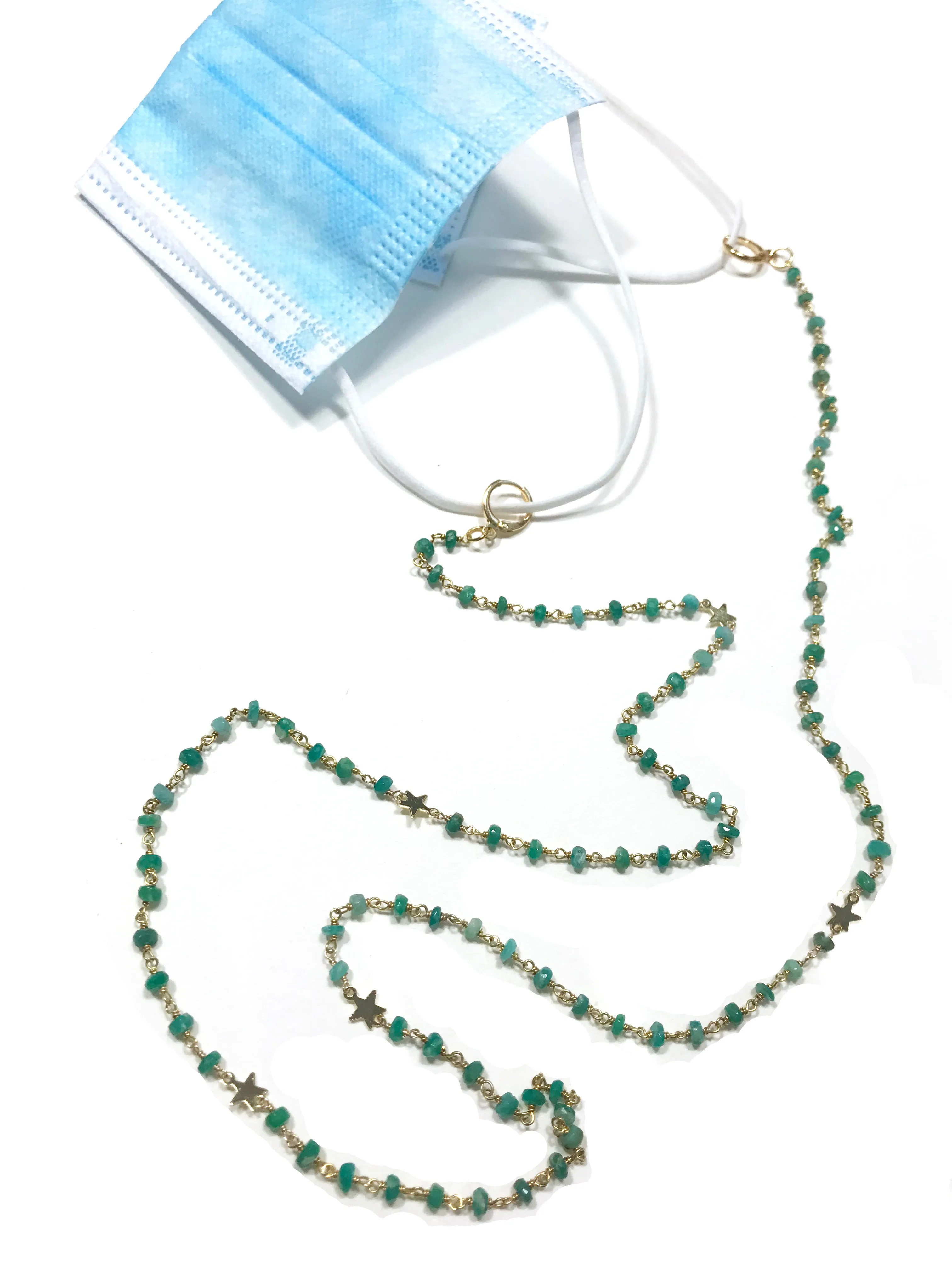 Gena Myint Amazonite Star Convertible Mask Necklace
