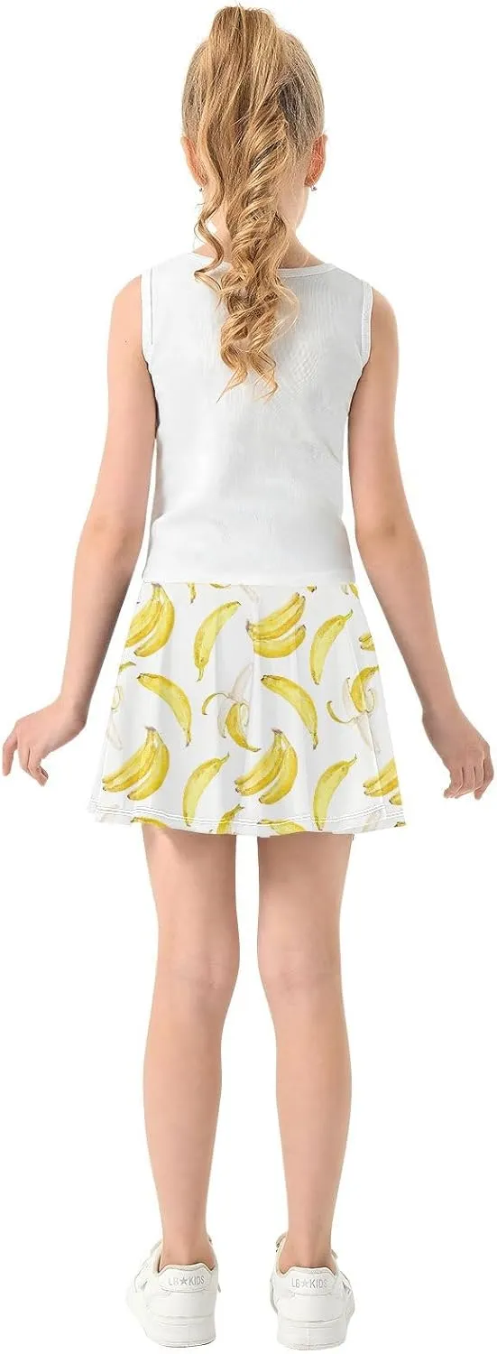 Girls Skorts High Waist Athletic Skirts with Shorts Stretchy Teens Performance Tennis
