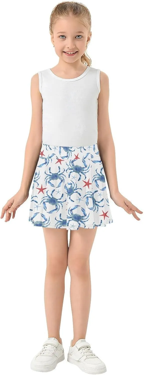 Girls Skorts High Waist Athletic Skirts with Shorts Stretchy Teens Performance Tennis