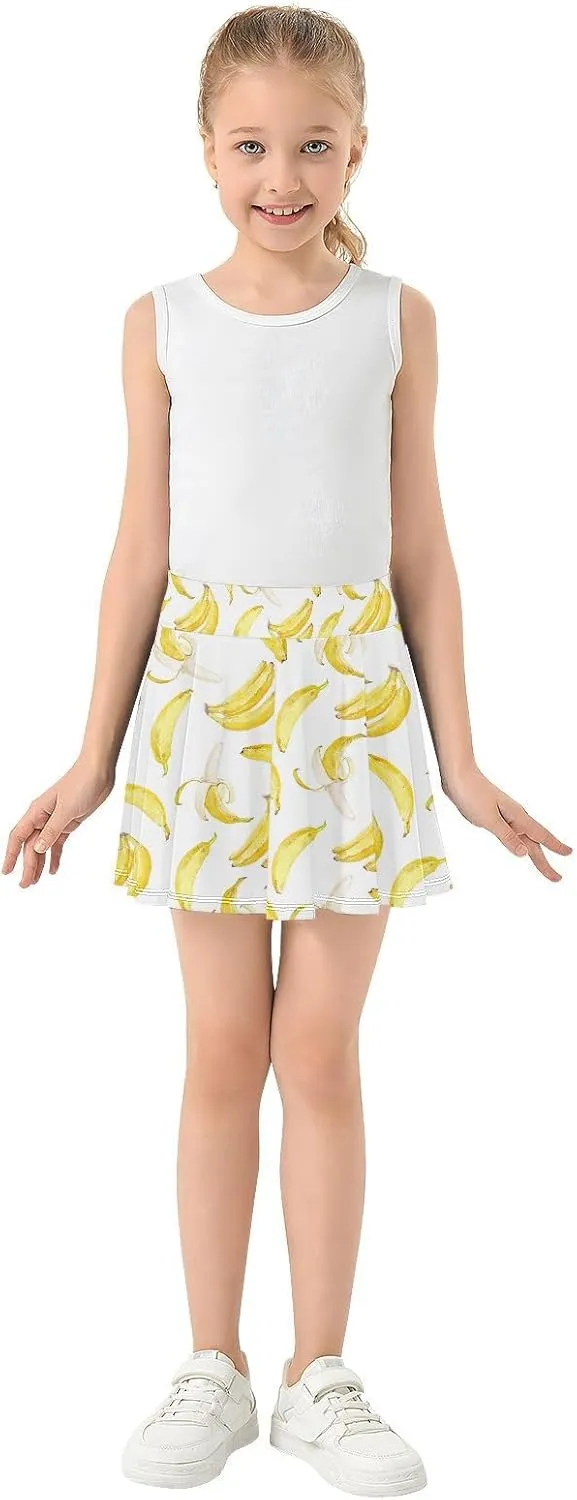 Girls Skorts High Waist Athletic Skirts with Shorts Stretchy Teens Performance Tennis