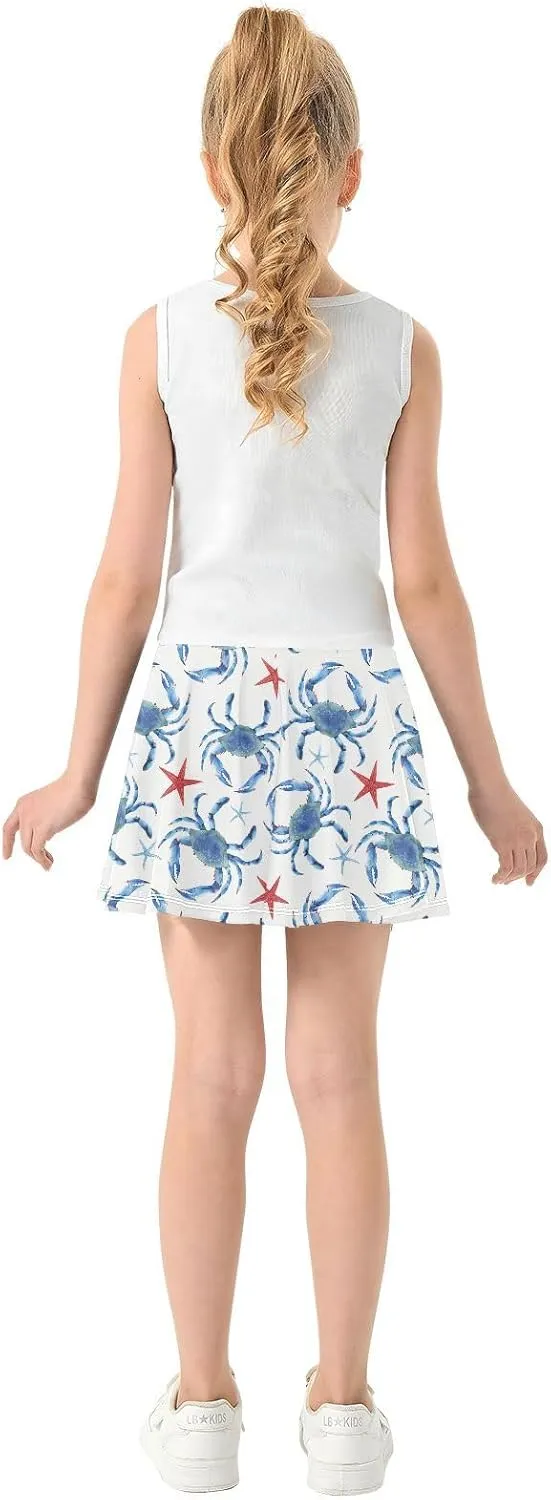 Girls Skorts High Waist Athletic Skirts with Shorts Stretchy Teens Performance Tennis