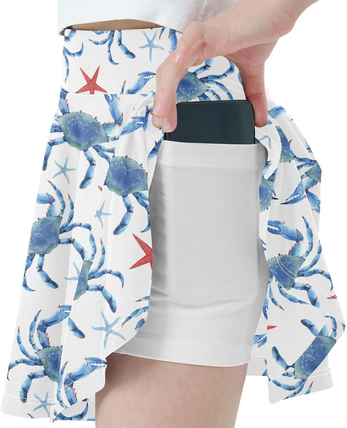 Girls Skorts High Waist Athletic Skirts with Shorts Stretchy Teens Performance Tennis