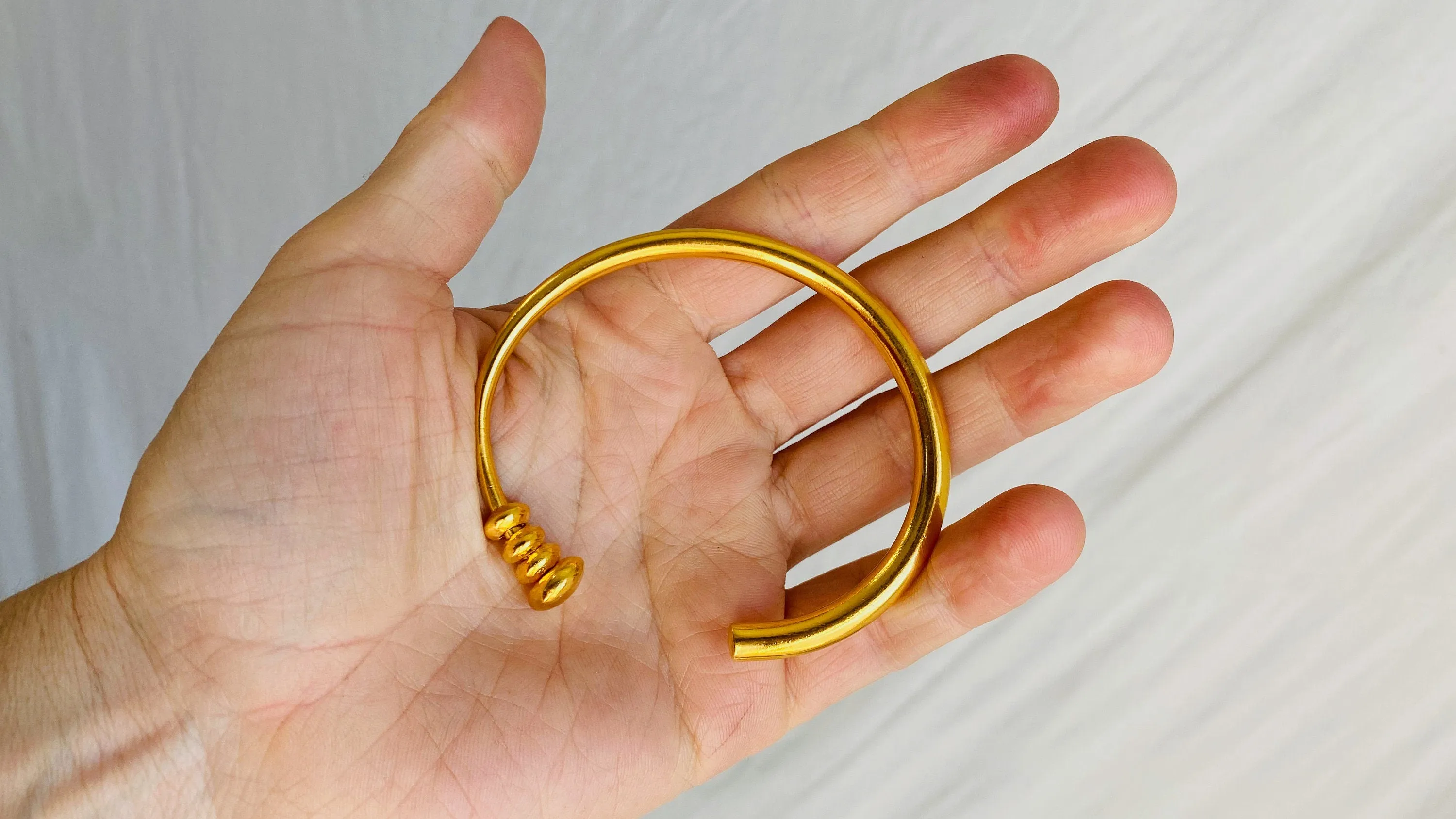Gold Bangles. 24kt Gold Plated. Vermeil