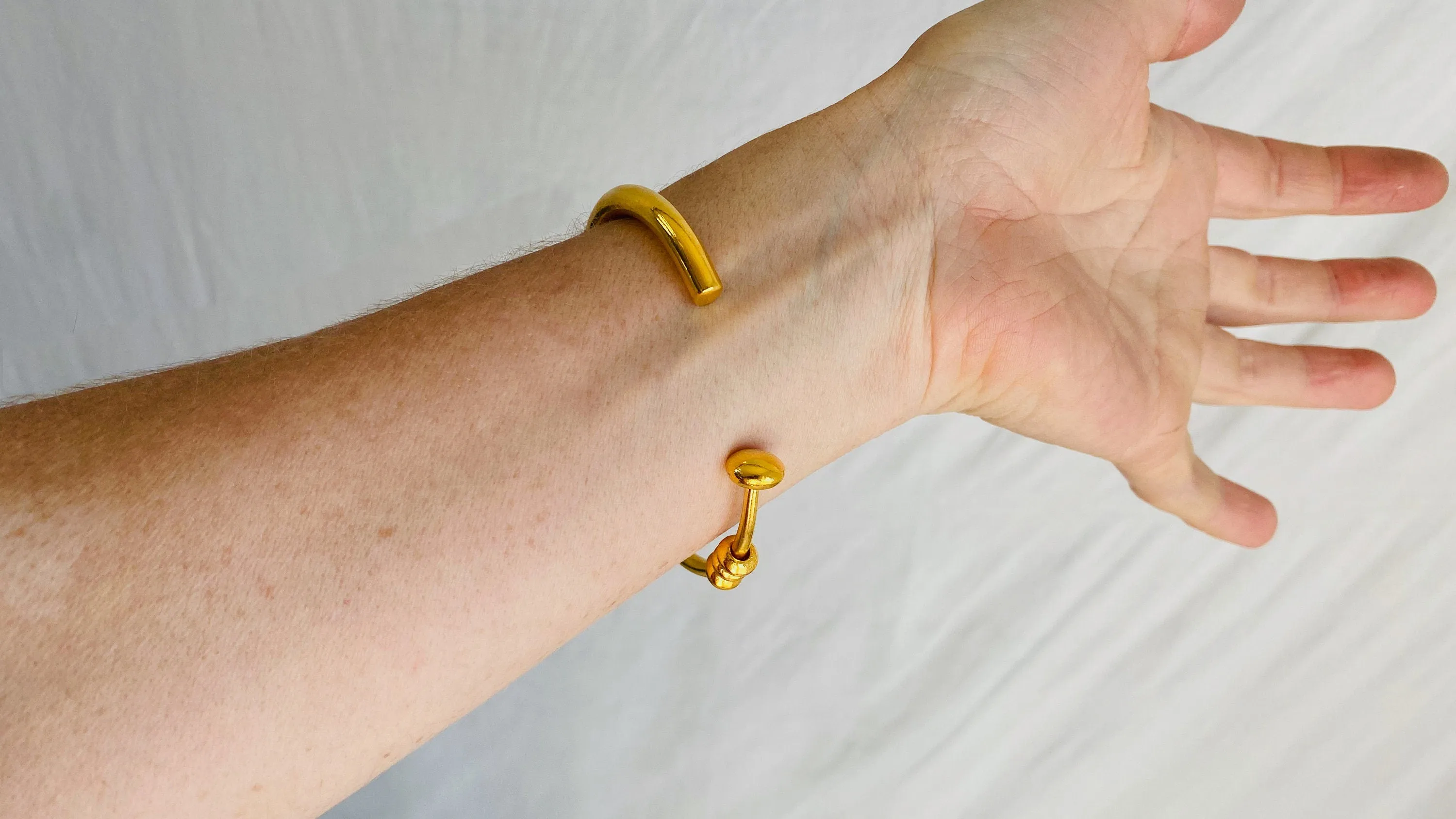 Gold Bangles. 24kt Gold Plated. Vermeil