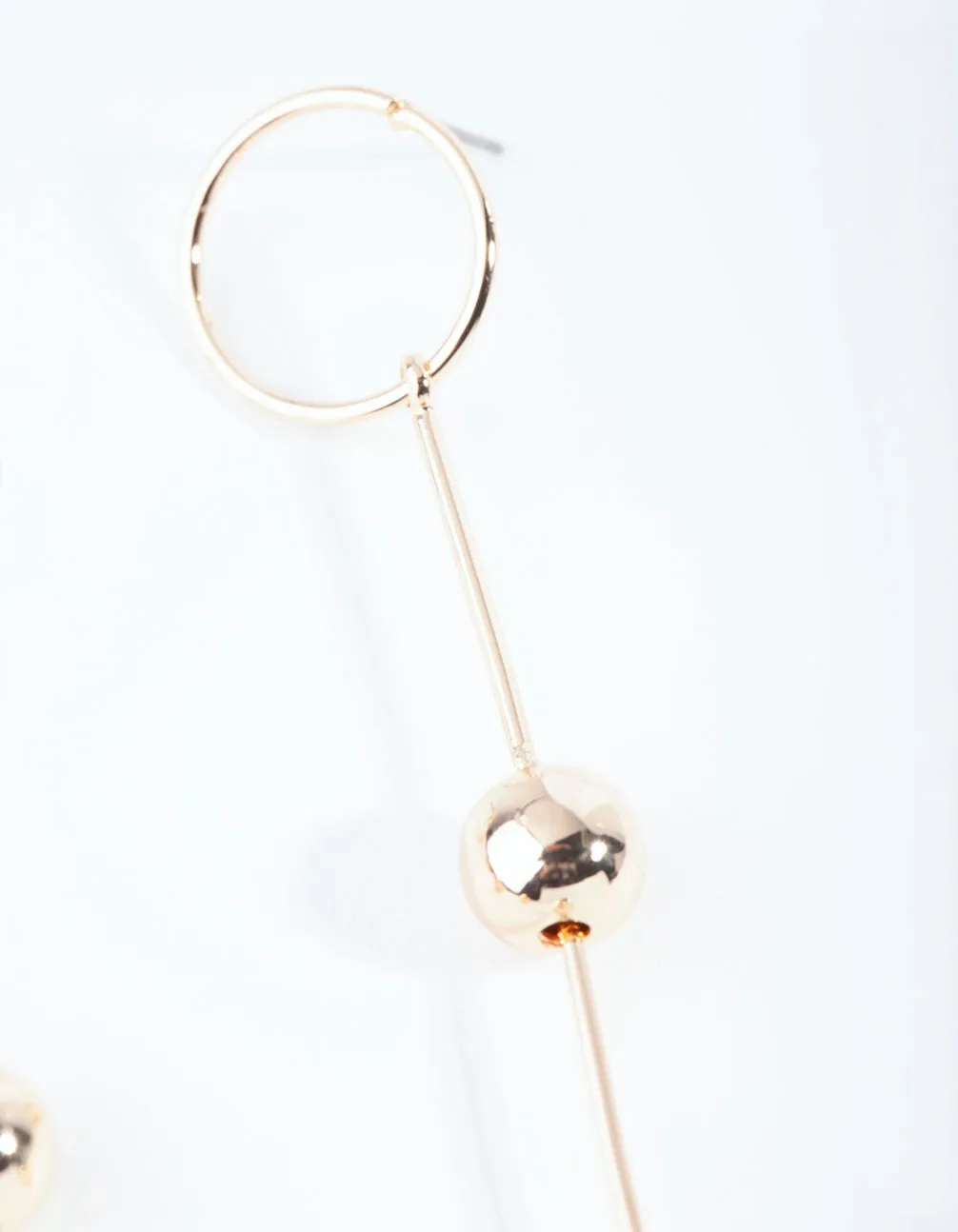 Gold Minimal Ball Drop Earrings