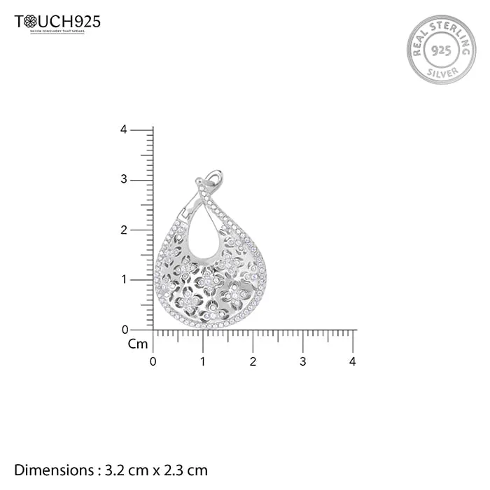 Graceful Textured Silver Earrings