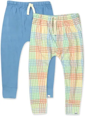 HonestBaby Multipack Honest Pants Joggers Pull on 100% Organic Cotton for Infant Baby and Toddler, Boys, Girls, Unisex