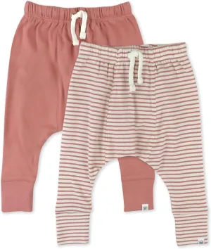 HonestBaby Multipack Honest Pants Joggers Pull on 100% Organic Cotton for Infant Baby and Toddler, Boys, Girls, Unisex
