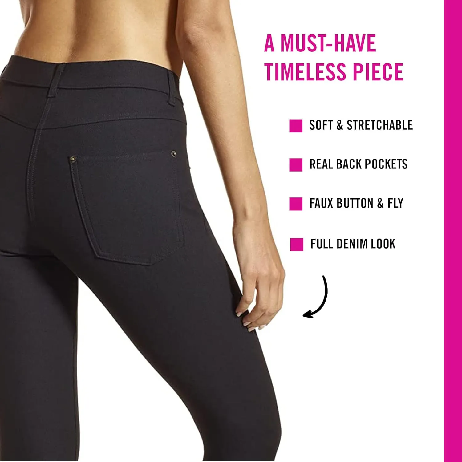 HUE Women's Essential Denim Leggings