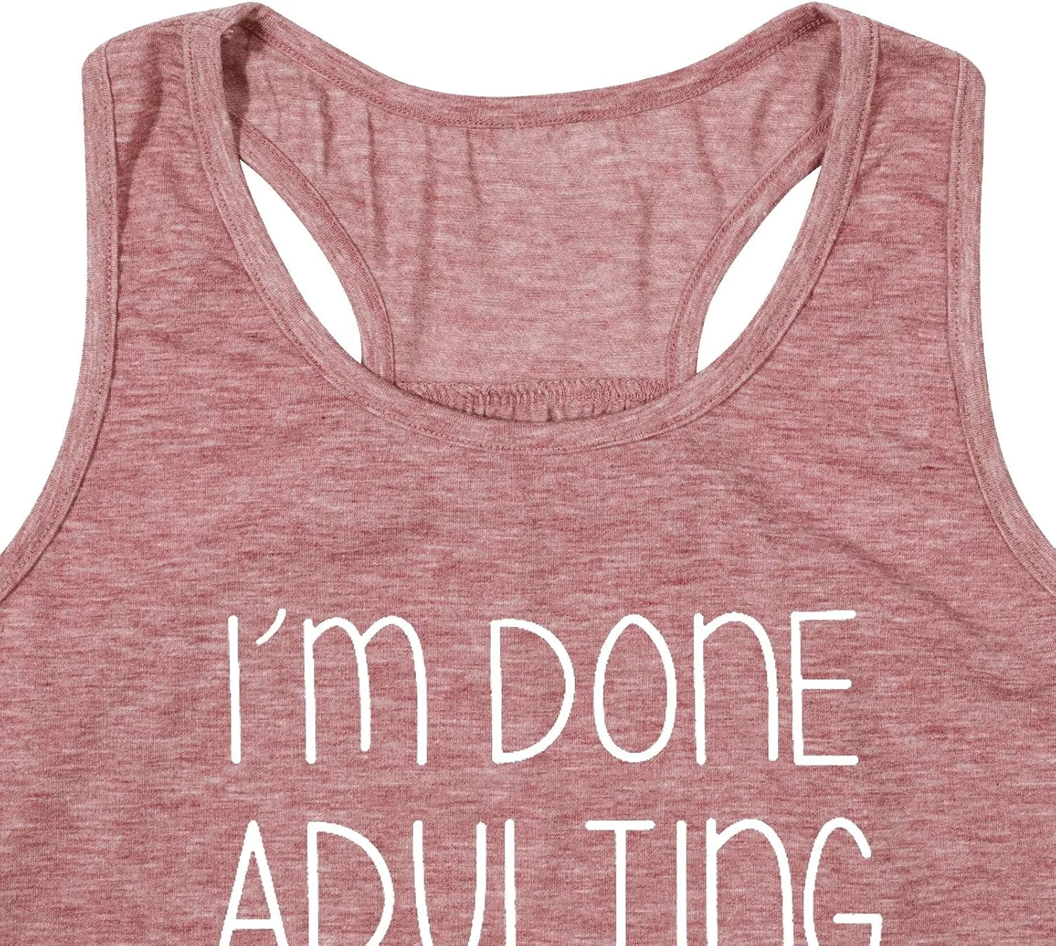 I Am Done Adulting Tank for Women Summer Vacation Tanks Top Funny Letters Sleeveless T-Shirts