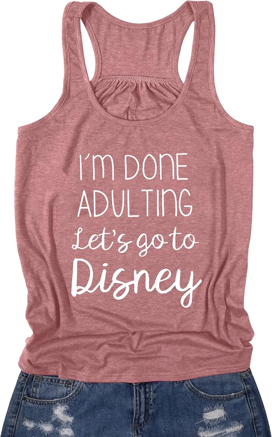 I Am Done Adulting Tank for Women Summer Vacation Tanks Top Funny Letters Sleeveless T-Shirts