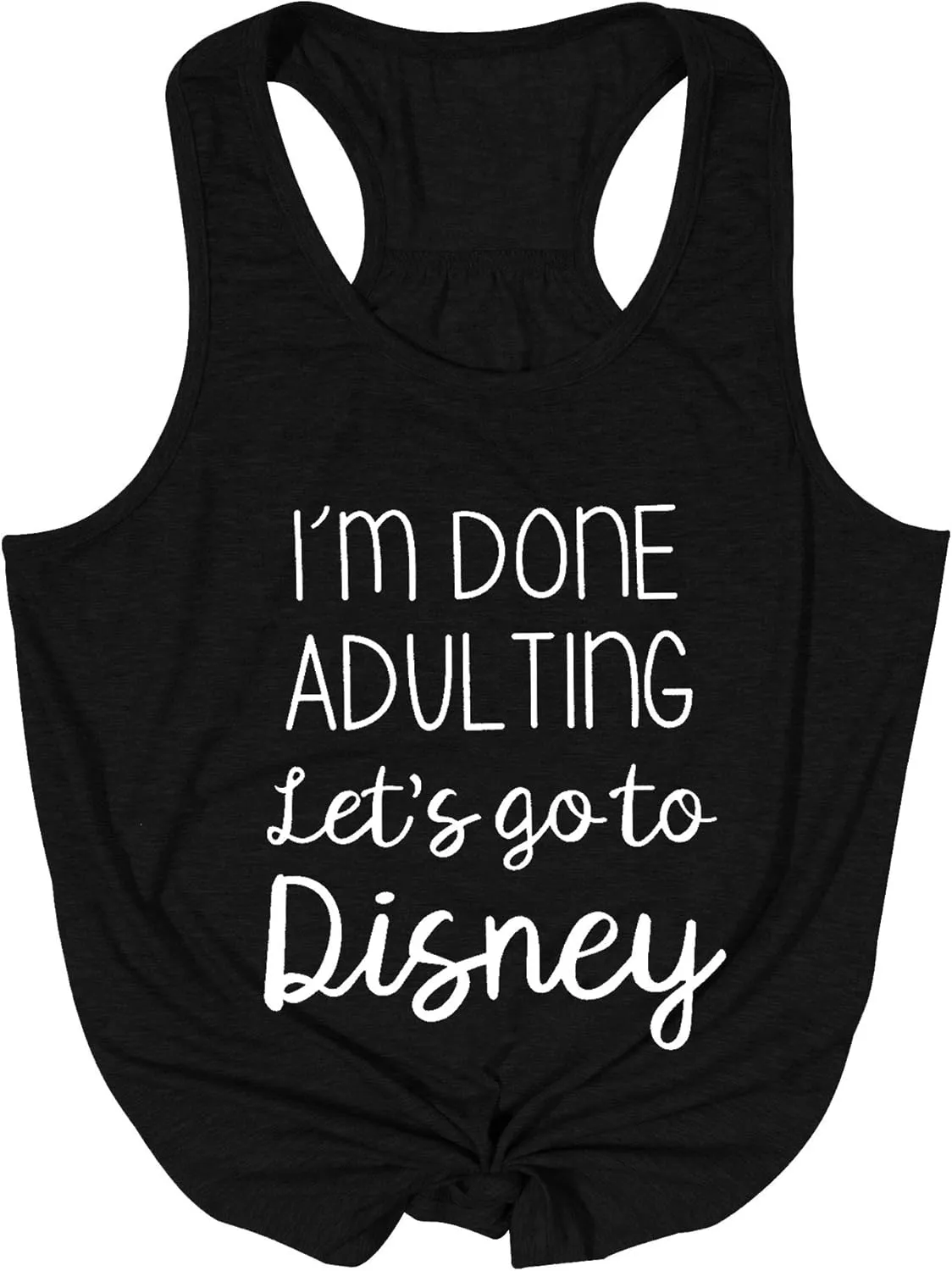 I Am Done Adulting Tank for Women Summer Vacation Tanks Top Funny Letters Sleeveless T-Shirts