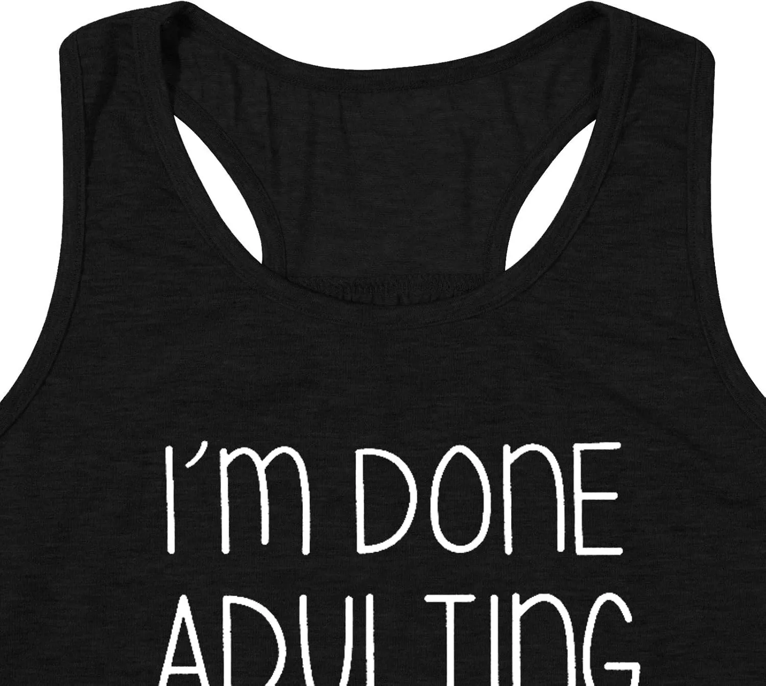 I Am Done Adulting Tank for Women Summer Vacation Tanks Top Funny Letters Sleeveless T-Shirts