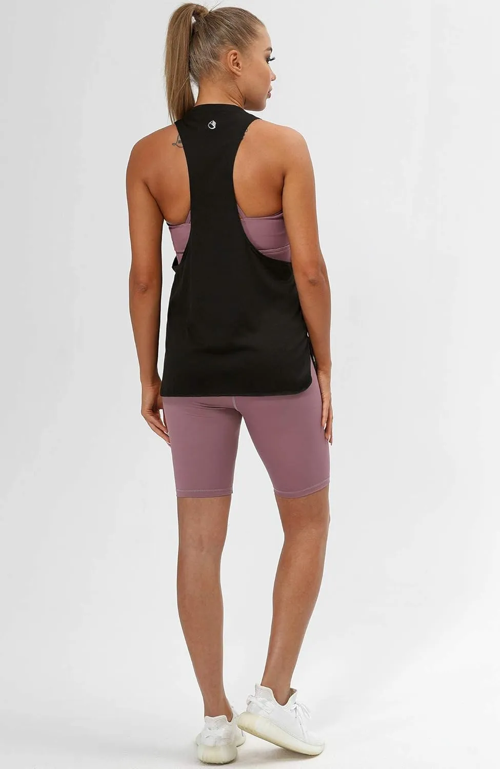 icyzone Women's Racerback High Neck Workout Athletic Yoga Muscle Tank Tops