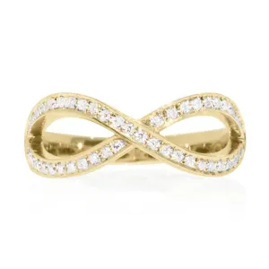 Infinity Symbol Diamond Unique Wedding Ring