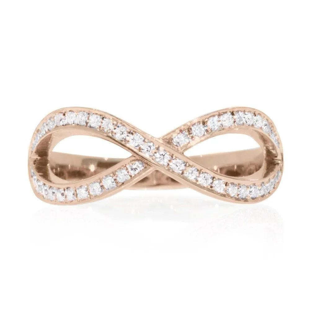 Infinity Symbol Diamond Unique Wedding Ring