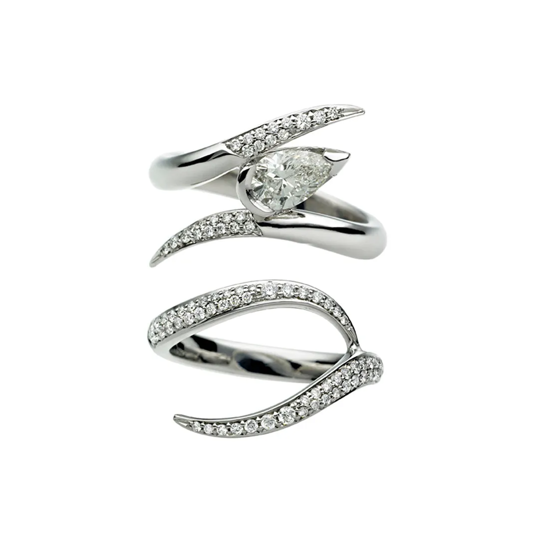 Interlocking Ariana50 Engagement Ring - 18ct White Gold & 0.63ct Diamond