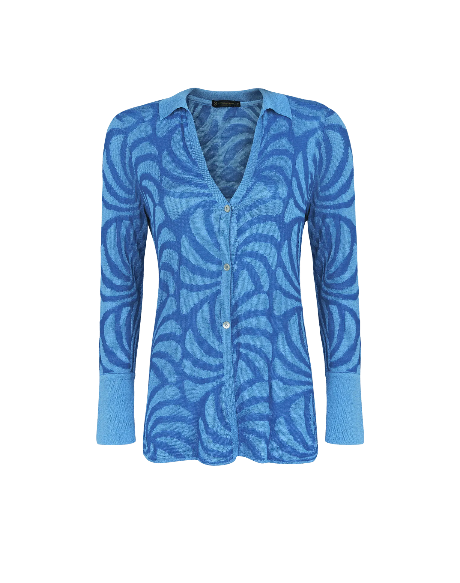 Jacquard Lara Blouse - Neptune