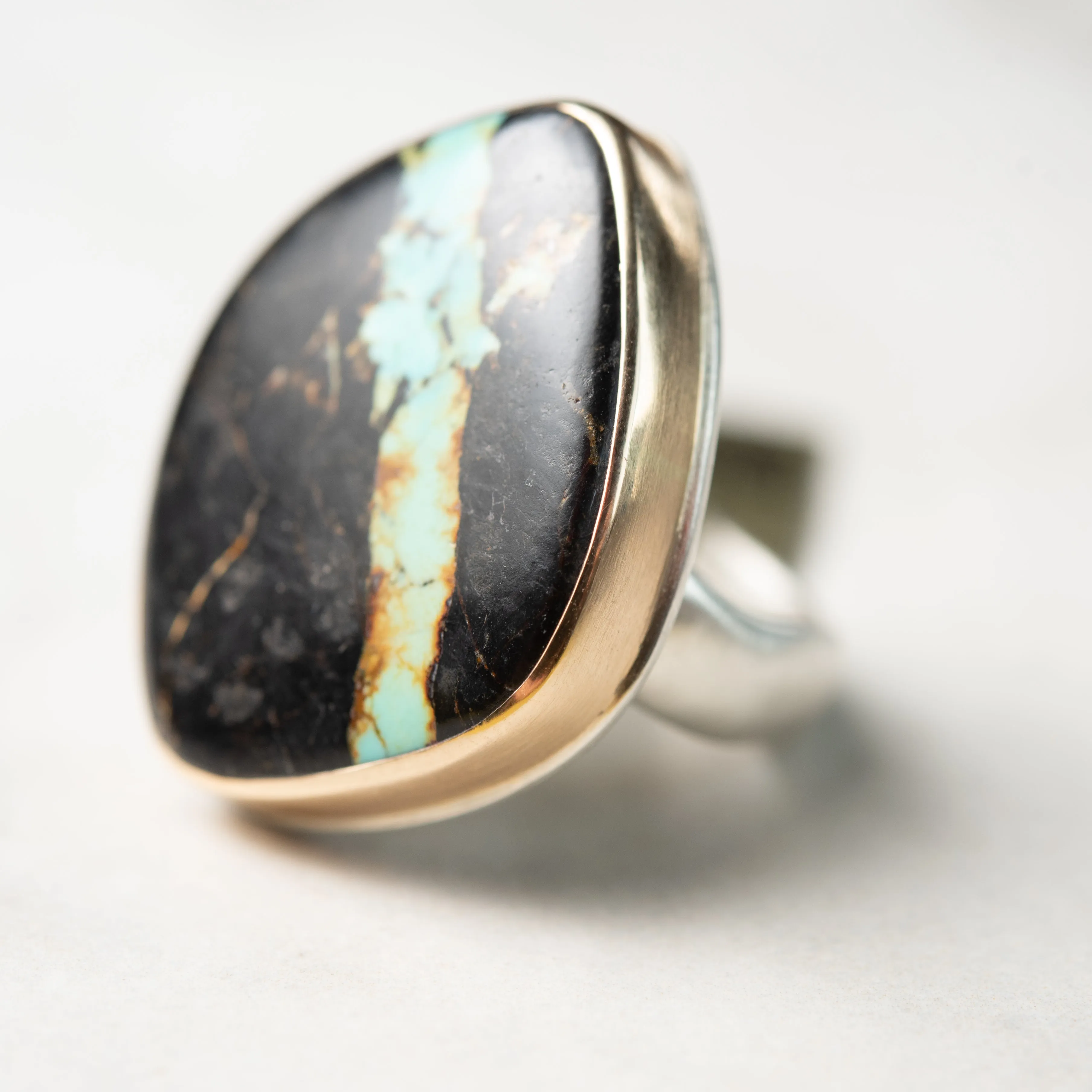 Jamie Joseph Trunk Show Large Black Jack Turquoise Ring
