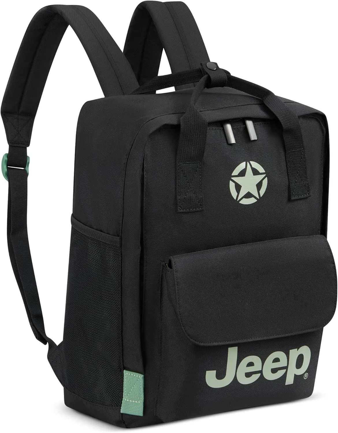 Jeep JS014D Tote Travel Backpack, Black, 14" Laptop