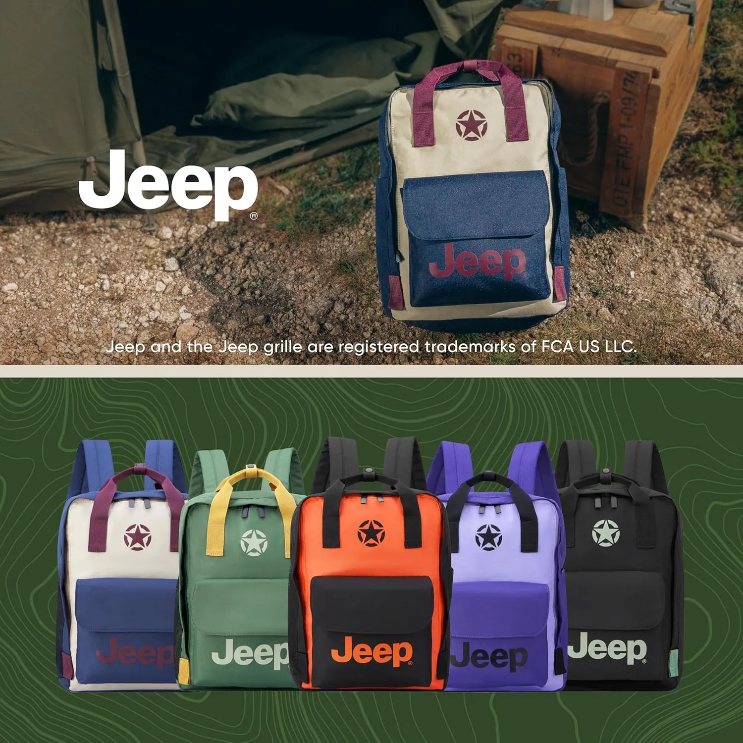 Jeep JS014D Tote Travel Backpack, Blue, 14" Laptop