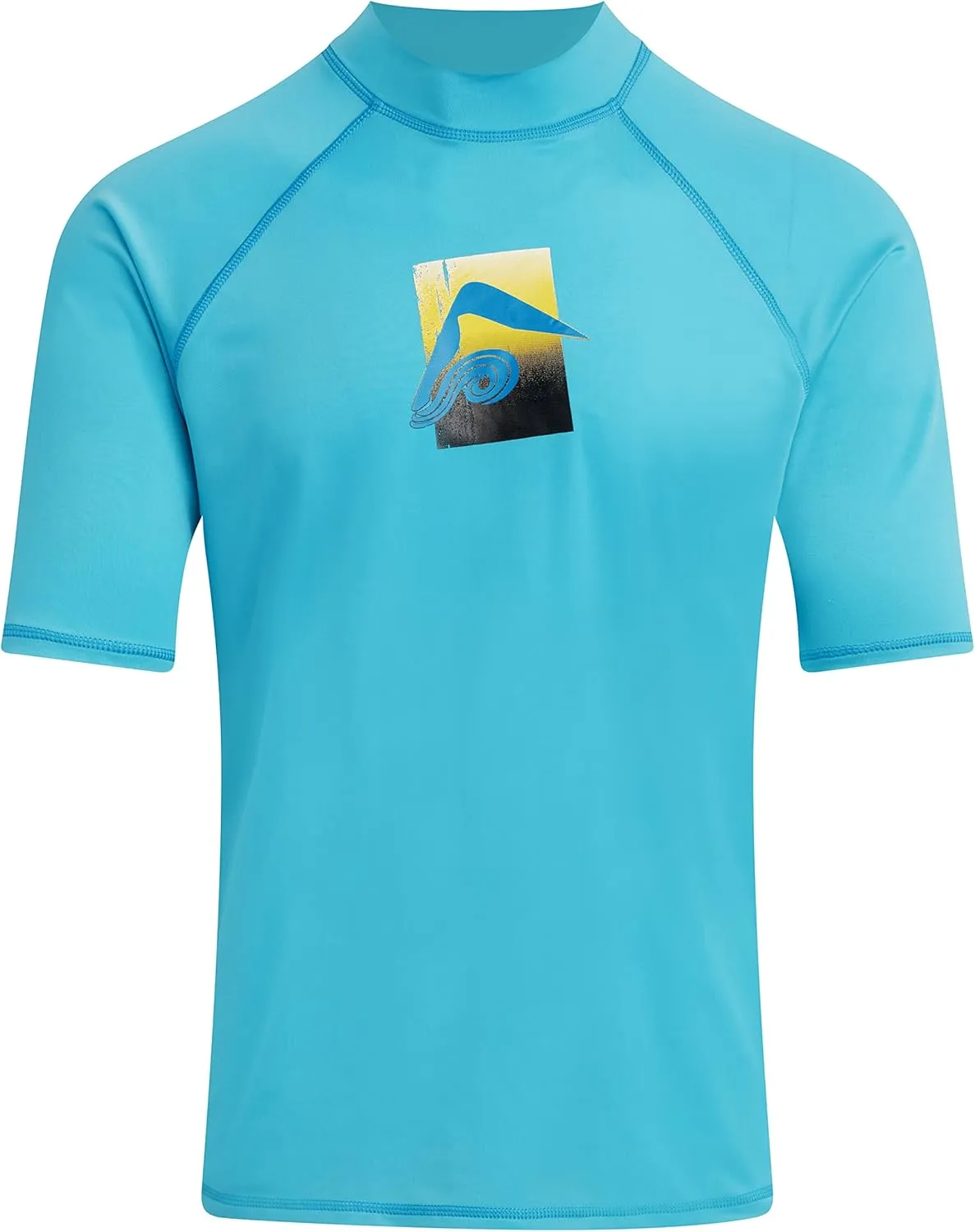 Kanu Surf Men's Abacos Rashguard UPF 50  Sun Protection Swim Shirts Rash Guard