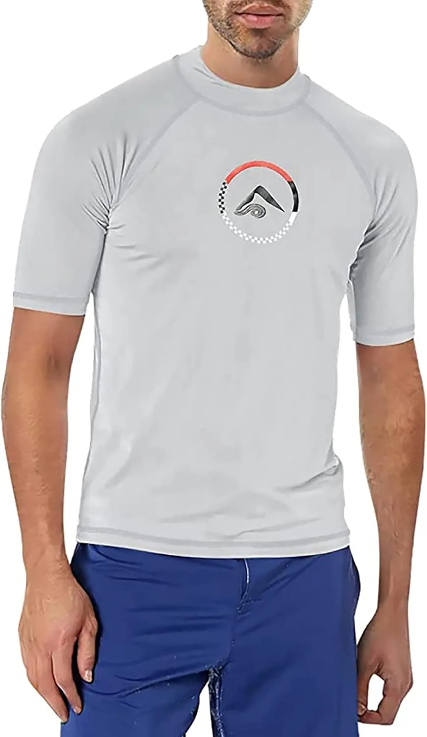 Kanu Surf Men's Abacos Rashguard UPF 50  Sun Protection Swim Shirts Rash Guard