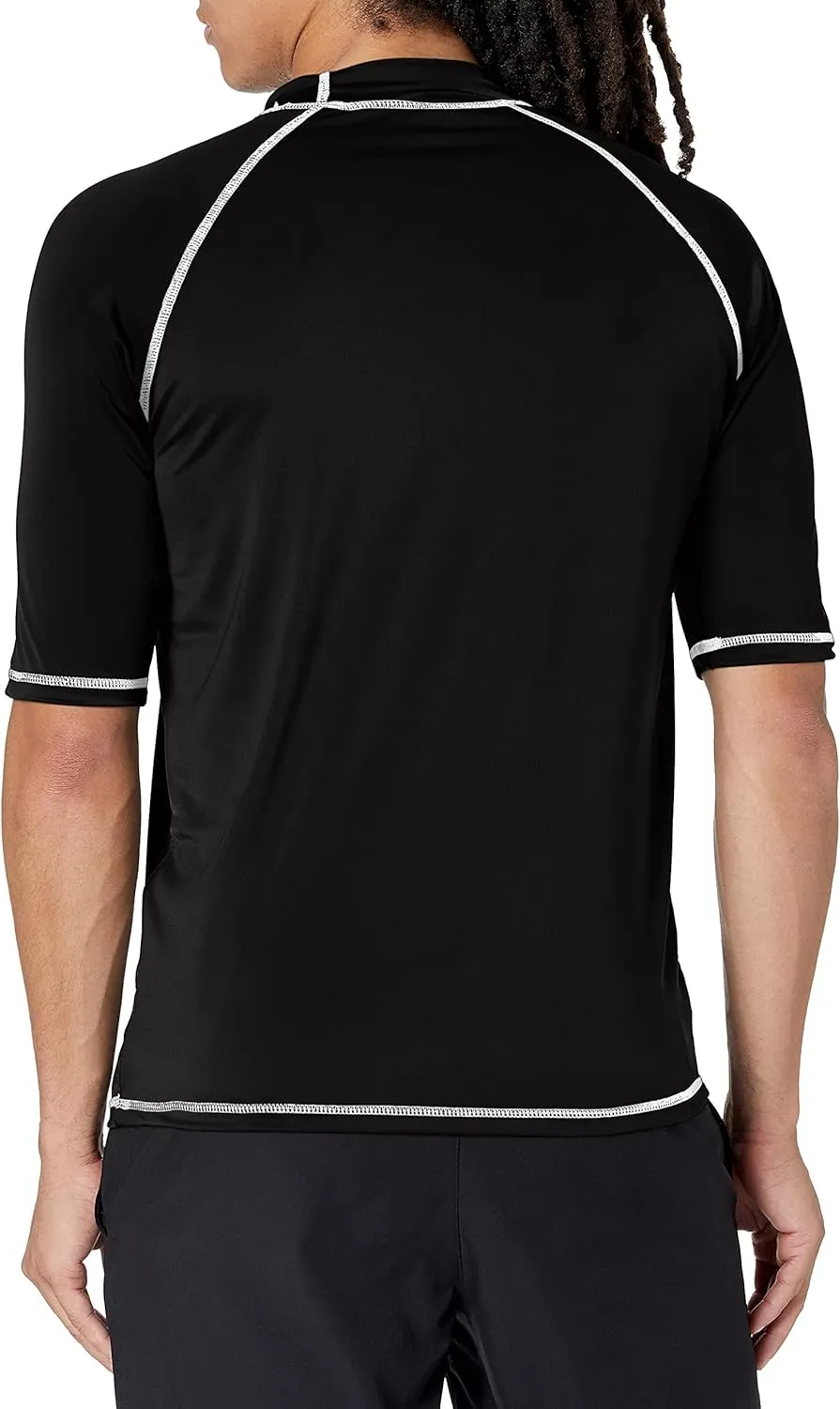 Kanu Surf Men's Abacos Rashguard UPF 50  Sun Protection Swim Shirts Rash Guard