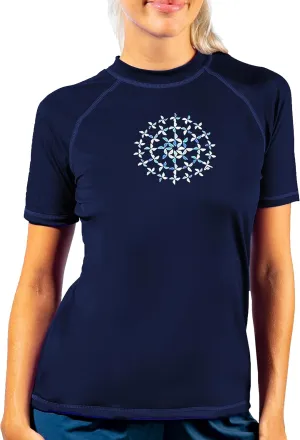 Kanu Surf Women's Breeze UPF 50 Short Sleeved Active Rashguard & Workout Top