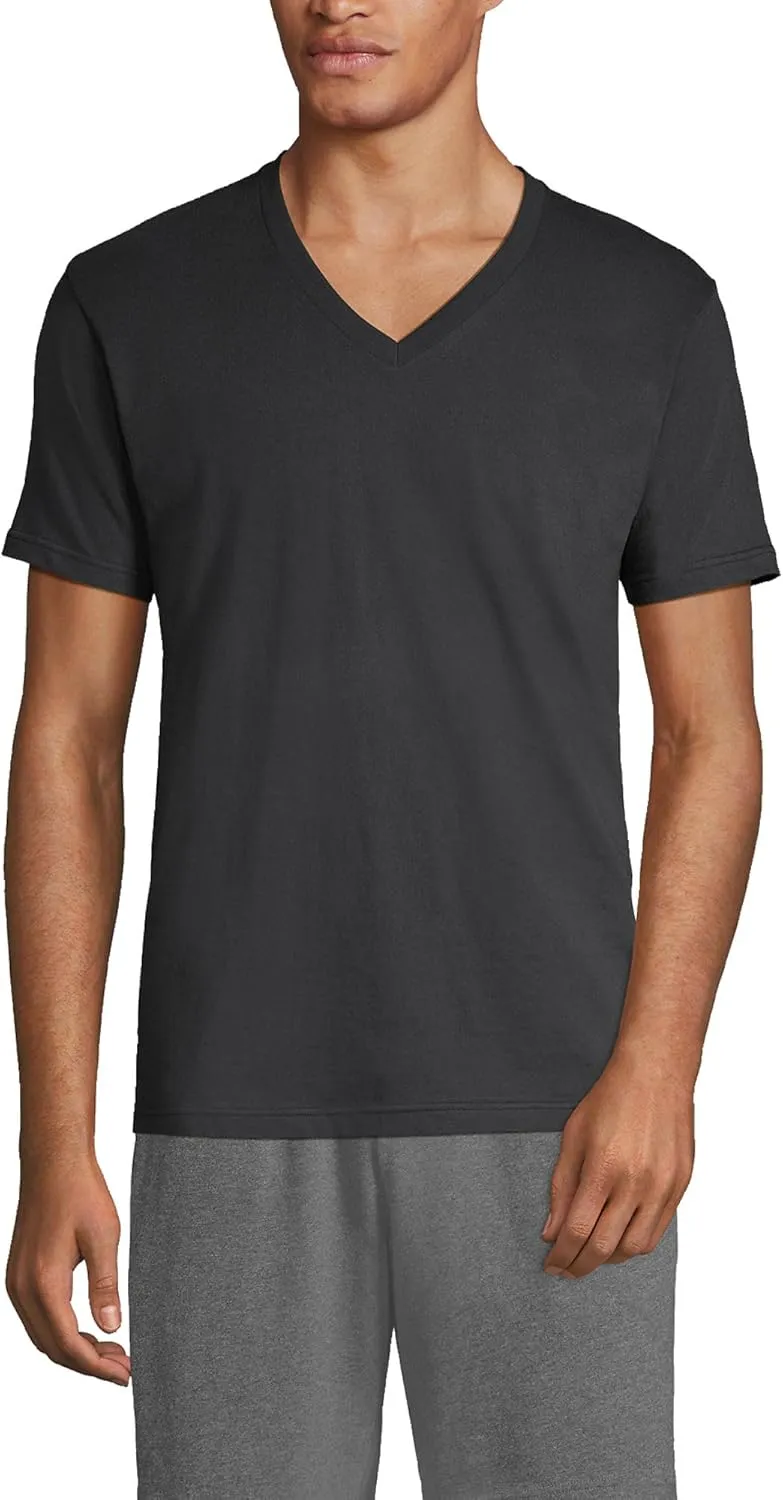 Lands' End Men's V-Neck Undershirt 3 Pack