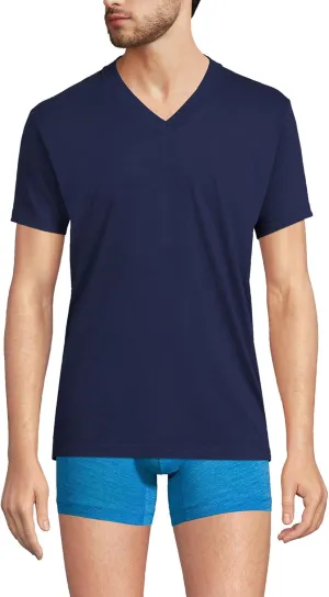 Lands' End Men's V-Neck Undershirt 3 Pack