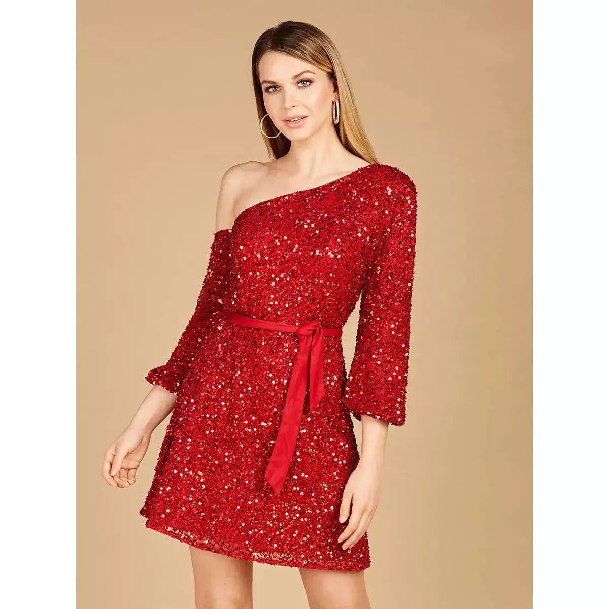 LARA 29290 - ONE SHOULDER COCKTAIL DRESS