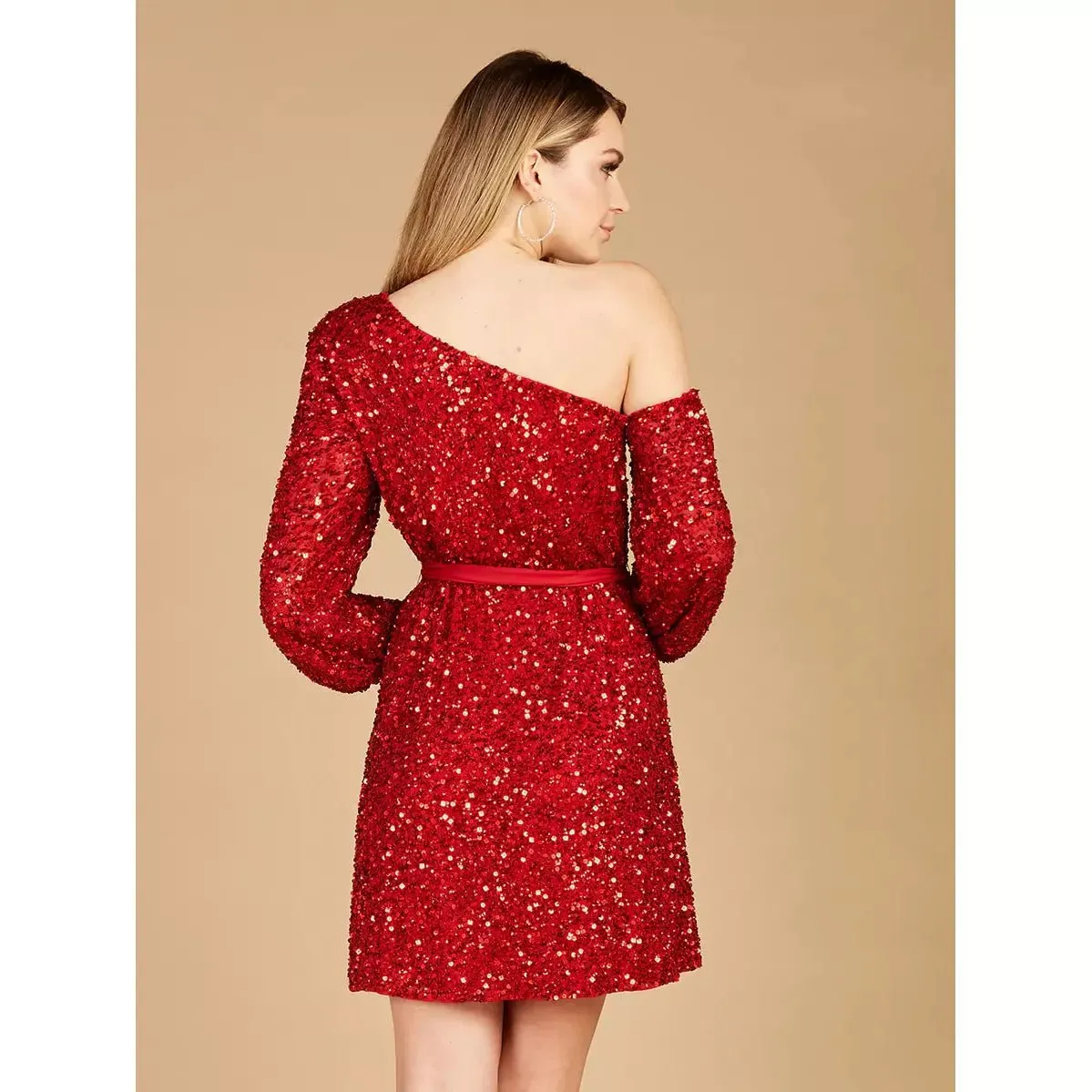 LARA 29290 - ONE SHOULDER COCKTAIL DRESS